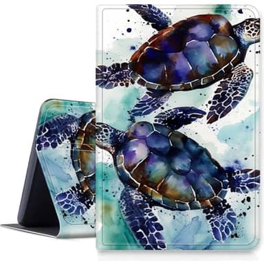 DIGTIALL for iPad Air 13 Inch Case M2 2024,Slim PU Leather Fold Stand Protective Cover Case with Auto Sleep/Wake for iPad Air 13 Inch M2 2024,Sea Turtle
