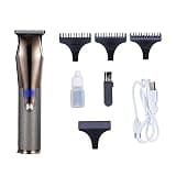 WTYBRMYO Men's Electric Hair Clipper with Stainless Steel Blades Professional for Barber Shops USB Interface(Silver)
