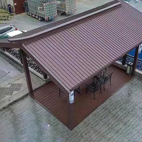 Elitix Awning Roof Insulated Panel with Polycarbonate Fill, Generic Corrugated Roofing Sheets for Pergola, Motorcycle Storage Sheds Hard Shell Cover(10pc,L 5m(16.4ft))