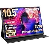 Portable Monitor,10.5" HDR 1280P Ultra-Thin 100% sRGB Travel Portable Monitor for Laptop, 420 Nits Mini Secondary Display with Protective Case & Speaker, Monitors for Laptop, PC Mac Phone PS4/5 Xbox