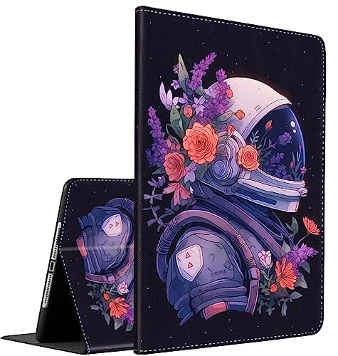 Case for Samsung Galaxy Tab S6 Lite 10.4 Inch 2022/2020 Model (SM-P610/P613/P615/P619), Multi-Angle Smart Stand Cover Auto Sleep/Wake for Tab S6 Lite 10.4 Inch,Astronaut Flower