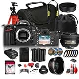 Nikon D7100 Digital SLR Camera Body Only DX Format 24.1MP with Nikon F Mount and Advanced Autofocus (1513) + Nikon 35mm f/1.8 Lens + 64GB Card + 52mm Filter Kit + EN-EL15C Battery + More (23pc Bundle)