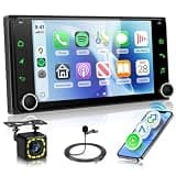 Hodozzy 7" Double Din Head Unit for Toyota Corolla Camry 4Runner RAV4 Yaris Prado Hilux Land Cruiser, Wireless Apple CarPlay & Android Auto, 2Din Touch Radio Bluetooth AM FM RDS, Backup Camera