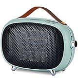 Space Heater, Teioe Mini Electric Space Heater 800W/400W, Small PTC Ceramic Heater with Tip-Over and Overheat Protection, 3 Operating Modes, Space Heaters for Office, Bedroom and Under Desk (GREEN)