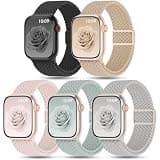 5 Pack Magnetic Braided Nylon Compatible with Apple Watch Band Women Men