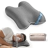Elviros CPAP Pillow for Side & Back Sleepers, HSA/FSA Portable Travel Sleep Apnea Pillow with Adjustable Height, Reduce Mask Leaks & Pressure,for Camping, Hotels