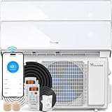YITAHOME 22 SEER2 18K BTU 2 Zone Mini Split AC/Heating System, 9000 9000 BTU Dual Zone Mini Split Air Conditioner, 208-230V Pre-charged Inverter AC, Compatible with Wi-Fi&Alexa