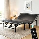 Full Size Adjustable Bed Base with Wireless Remote & USB Ports – Quiet Motor Heavy Duty 750lbs Capacity Bed Frame for Elderly Back Pain Relief, Foldable Design, Mattress Friendly Adjustable Base