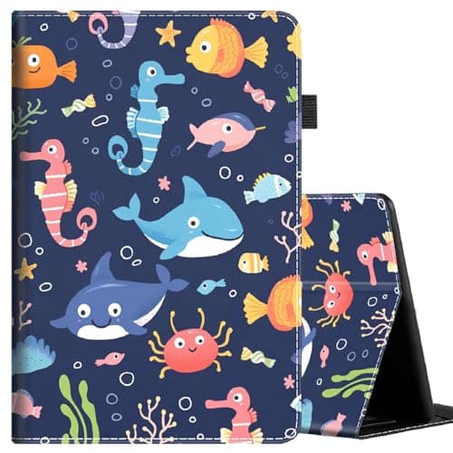 Case for All-New Kindle Paperwhite 12th Gen 2024 (7") & Kindle Colorsoft Signature Edition (7"), Multi-Angle Smart Stand Cover Auto Sleep/Wake ,Cartoon Fish