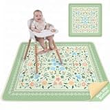 Unicorn Castle Splat Mat for Under High Chair Waterproof Baby Floor Mat Washable High Chair Food Catcher, Non-Slip Splash Mat for Arts Crafts Playtime
