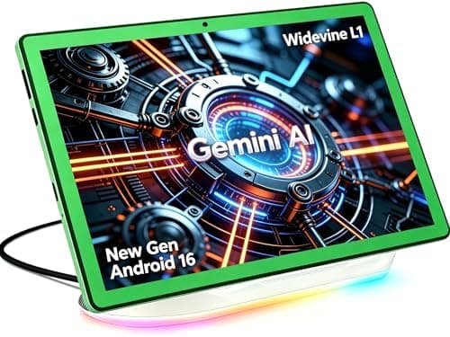 Jeazans 2026 Upgraded Android 16 Tablet with 64GB+1TB Expand, 10.1 inch Tablet with 8-Core, Dock Station, Gemini Ai, WiFi 6, Bluetooth 5.4, 3-Year Protection, Tablet for Students, Kids& Adults
