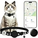 Cat Tracker with QR Code GPS Collar for Cats Electronic Pet Locator Waterproof Compatible with Apple Find My No Monthly Fee Ideal for Small to Large Cats Advanced Tracking Solution Smart Collar