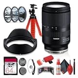 Tamron 17-70mm F2.8 Di III-A VC RXD Standard Zoom Lens for Sony E APS-C Mirrorless Cameras, Image Stabilization, Fast Aperture + 64GB Memory Card + Lens Filter Kit + Flexible Tripod (8pc Bundle)