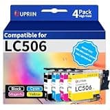 LC506 Ink Cartridges Replacement for Brother LC506 Ink Cartridges High Yield LC506XL LC 506 XL Work for Brother MFC-J4355DW MFC-J4555DW MFC-J4557DW Printers (4 Pack, Black, Cyan, Magenta, Yellow)