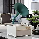 European Vintage Vinyl Record Player Turntable Record Player with Speakers Wireless Bluetooth Turntable Players with Stereo Speakers(H)