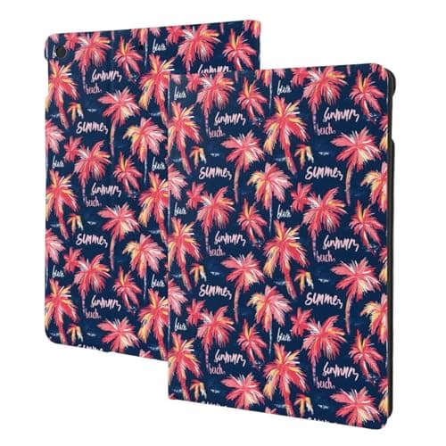 Compatible with iPad 9th/8th/7th Generation Case - Cool Summer Beach Print Compatible with iPad 10.2 Case, Folio Stand, Auto Wake/Sleep, Tablet Cover