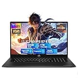 NIMO 17.3" Gaming Laptop, AMD Ryzen 7 8745HS(Up to 4.9GHz), 64GB RAM 1TB SSD, Radeon 780M Graphics, WiFi 6E Backlit KB Fingerprint PC, FHD IPS 180° View, Win 11 Computer for Work Play, 2-Yr Warranty