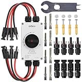 DOXU Solar Disconnect Switch DC 600V 32A Waterproof IP66 Disconnect Switch for RVs, Rooftop Solar Systems Black