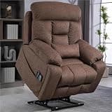 4 Motor Power Lift Recliner Chair with Heat and Massage Large Lay Flat Electric Recliner Chair with USB Port Hidden Cup Holders for Elderly Living Room Home Theater