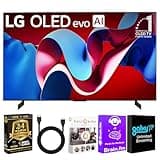 LG OLED65C4PUA OLED C4 65 Inch HDR 4K Smart OLED TV 144 HZ Refresh Rate + UAX 4K HDMI 2.0 Cable + CPS 24 Months Protection and Streaming Bundle with Alexa (65 INCH)