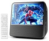 ROADOM 9.8" Portable DVD Player with Screen, 7'' HD 1024*600 Digital Screen, 4000 mAh Rechargeable, Hi-Fi Stereo Sound, Remote Control, Sync TV,Resume Playback, DVD/CD/Bluetooth/USB/Line/Timer/Repeat