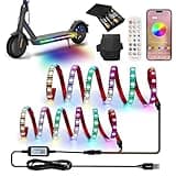 StoneBanks Scooter LED Lights for Night Riding, 47 Inch 60LEDs Electric Colorful Light Strip, Waterproof Electric Skateboard Light with Remote & App Control Longboard Lights for Outdoor