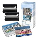 4x6" Photo Paper & Ink Cartridge (108 Sheets-2 Cartridges) Compatible for Sprocket Studio Photo Plus Printers and Selphy CP1500 CP1200 CP1300 CP910 CP820 Photo Printers