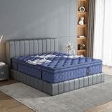 Hybrid Mattresses in a Box, Medium Firm Mattress, Luxury Hybrid Memory Foam Mattress, Individual Pocket Springs, Back Pain Relief and Motion Isolation (Crown Style) (14 inch Queen, 14, 14", Inches)