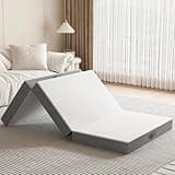 PETONOBARA 6 Inch Full Tri-Fold Memory Foam Mattress, Folding Mattress with Washable Cover, Reversible Design, Portable Guest Bed for Home & Travel, 75"×54"×6"