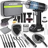 vioview 26pcs Car Cleaning Kit, Gray Interior Detailing Kit with High Power Vacuum Portable Cordless, Handheld Vacuum Cleaner for Home, Car, Pet Hair, Keyboard, Complete Auto Accessories for Gift