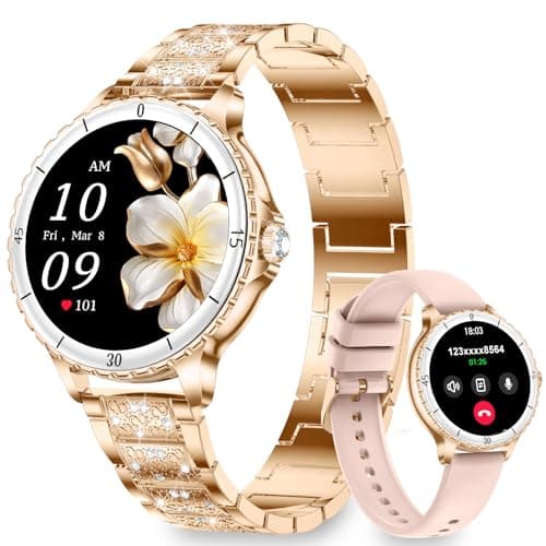 niolina Smart Watches for Women, 1.27" Smartwatch Answer/Make Calls Compatible with iOS/Android, IP68 Waterproof Fitness Tracker with 120+ Sports Modes/HR/SpO2/Sleep/Menstrual Cycle