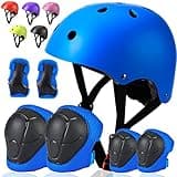 ArgoHome Toddler Kids Bike Helmet Set with Knee Elbow Pads, Adjustable Cycling Helmet for Little Boy Girl Protective Gear