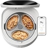 PETLIBRO Automatic Wet Cat Feeder with Refrigeration 2026 New Verision, App-Controlled Cat Food Dispenser with Semiconductor Cooling, 3 Fresh Meals for 3 Days, Stainless Steel Bowl,White