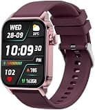 DIVOAZBVO Smart Watch for Men, 120+ Sports Modes Smartwatch with 1.83" HD Touchsreen, Sleep Monitor, IP67 Waterproof, Bluetooth Call & Music Control Fitness Watch for iPhone/Android (Pink+Burgundy)
