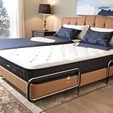 Adjustable Split Mattress Plush 9" Memory Foam Hybrid Mattress,for Adjustable Bed Mattress,Upgrade Individually Pocket Springs,Breathable Pressure-Relieving Foam (Split Queen)