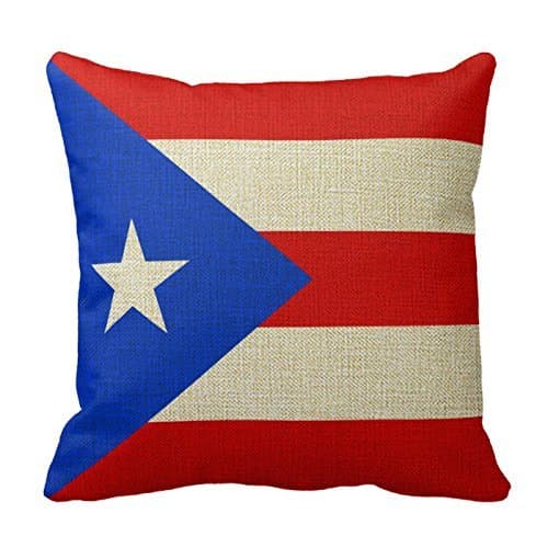 Monond PDTXCLS Hersven Yasirona Dijkoo Aeiniweraabbcc Romantichouse Cotton Linen Square Decorative Puerto Rico Flag X Flag Pillowcase