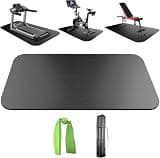 Exercise Equipment Mats For Floor,Treadmill Mat,Foldable Treadmill Mat,Walking Pad Mat For Carpet,Exercise Bike Mat,Under Elliptical Mat, Rowing Machine Mat,Mat For Tread Mill