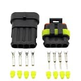 5 Sets Car Auto 4 Pin Way Sealed Waterproof Electrical Wire Connector Set