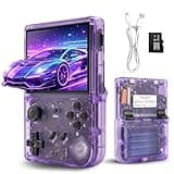 Retro Handheld Game Console with 2100+ Built-in Games, 64GB TF Card, 3.5-Inch IPS Display, Joystick and Trigger Buttons, Tempered Glass Screen, 2000mAh Battery