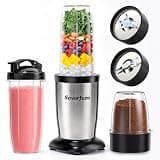 Smoothie Blender, 900W Portable Blenders Smoothies and Shakes Silver