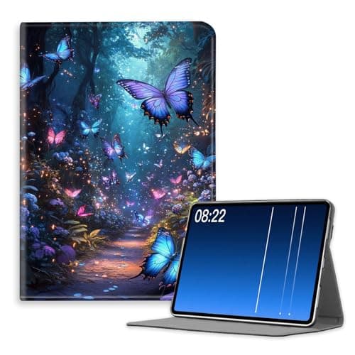 TYXQJMBZ for All-New 6'' Basic Kindle 11th (2022/2024) Case, Slim Stand Cover with Auto Wake/Sleep,PU Leather Smart Protective Case for Basic Kindle 11th 6 inch Tablet,Fantasy Butterfly Forest
