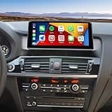 Car Radio for BMW X3/X4 F25 F26 2014-2017 with NBT System, 10.25 '' IPS Touchscreen Car Stereo w/Wireless CarPlay & Android Auto GPS Navigation 5.2Bluetooth 1920 * 720 FM AHD WiFi Mirror Link
