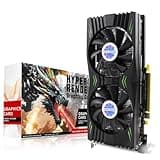 HyperRender RX 580 Graphics Card 8GB 2048SP GDDR5 256 Bit PC Gaming Video Card Computer Graphics Boards 3*DP 1*HDMI PCI Express 3.0 with Freeze Fan Stop for Desktop Computer GPU for Gaming PC
