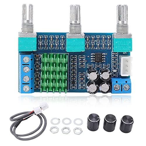 Digital Amplifier Board, Treble and Bass Control, TPA3116D2 Dual Channel Audio Amp Board, 2x80W Amplifier Board for Audio System DIY Speakers