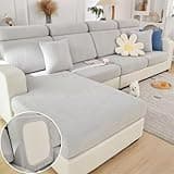 Disayu Sofa Covers Couch Covers for Sofa Pet Friendly Couch Cushion Covers Universal Sofa Covers Washable Stretch Slipcovers for Sectional Sofa (Texture Light Gray,Back Cover L)