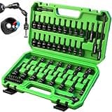 55-Piece Magnetic Nut Driver Set, Metric & SAE 1/4" Hex Shank, Impact Socket Adapters, Snappy Driver Bits, Drill Bit Extension, 14PCS Screwdriver Bit Set