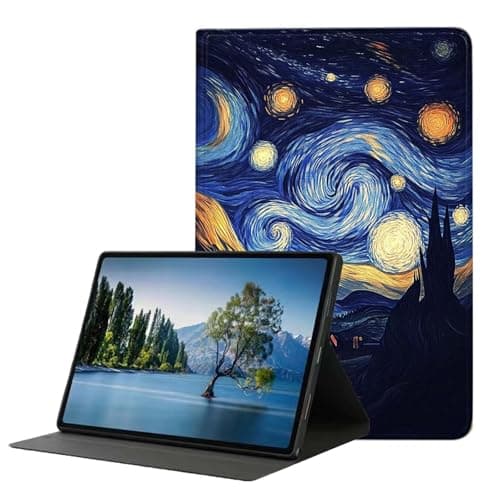 DHEEBFWE Case for All-New 6" Basic Kindle 11th Generation (2024/2022 Release),Slim Hybrid Multi-Angles Viewing Stand Cover w/Auto Wake/Sleep,Van Gogh Starry Night