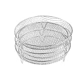 3 Stackable 304 Stainless Steel Racks For 4.2-5.8 QT Air Fryer, Oven Steamer Basket(Round)