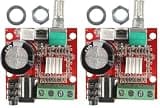 HiLetgo PAM8610 Mini Stereo AMP Audio Amplify Board Digital Portable Ampli Module 10W+10W Dual Channel Amplifier Class-D 12V DC (Pack of 2)