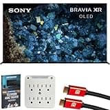 Sony BRAVIA XR 83 Inch A80L OLED 4K HDR Smart TV with Google TV (2023) XR83A80L Bundle with 2X Deco Gear 6FT HDMI Cable, SurgePro 6-Outlet Surge Adapter and Deco Gear Home Theater Beginner's Guide